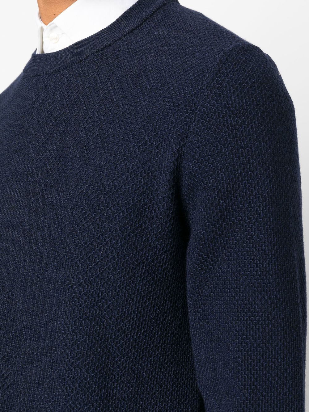 Shop Zanone Fine Knit Wool Jumper In Blue