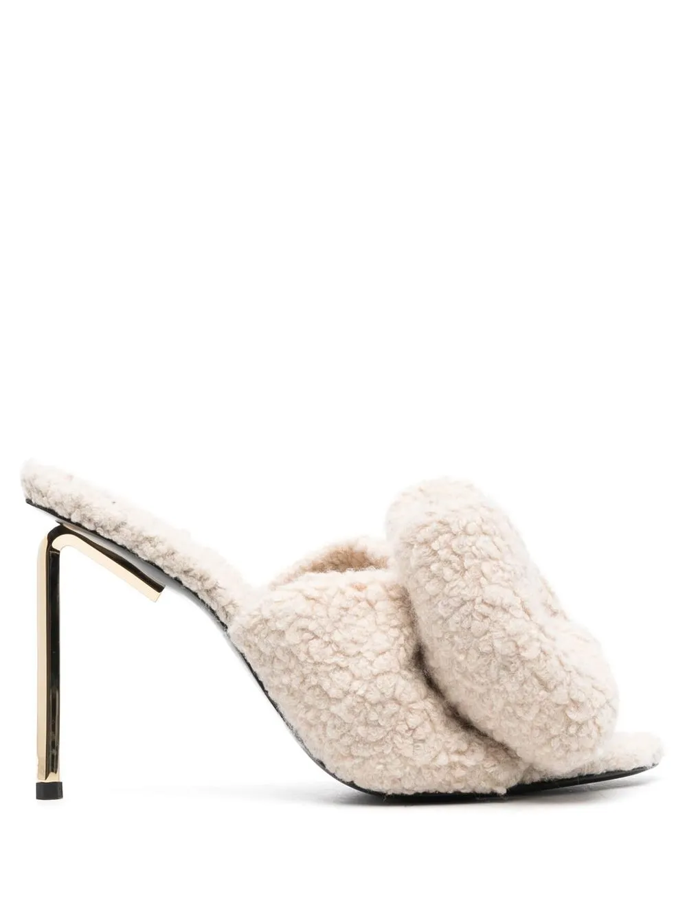 

Off-White Allen shearling bow sandals - Neutrals