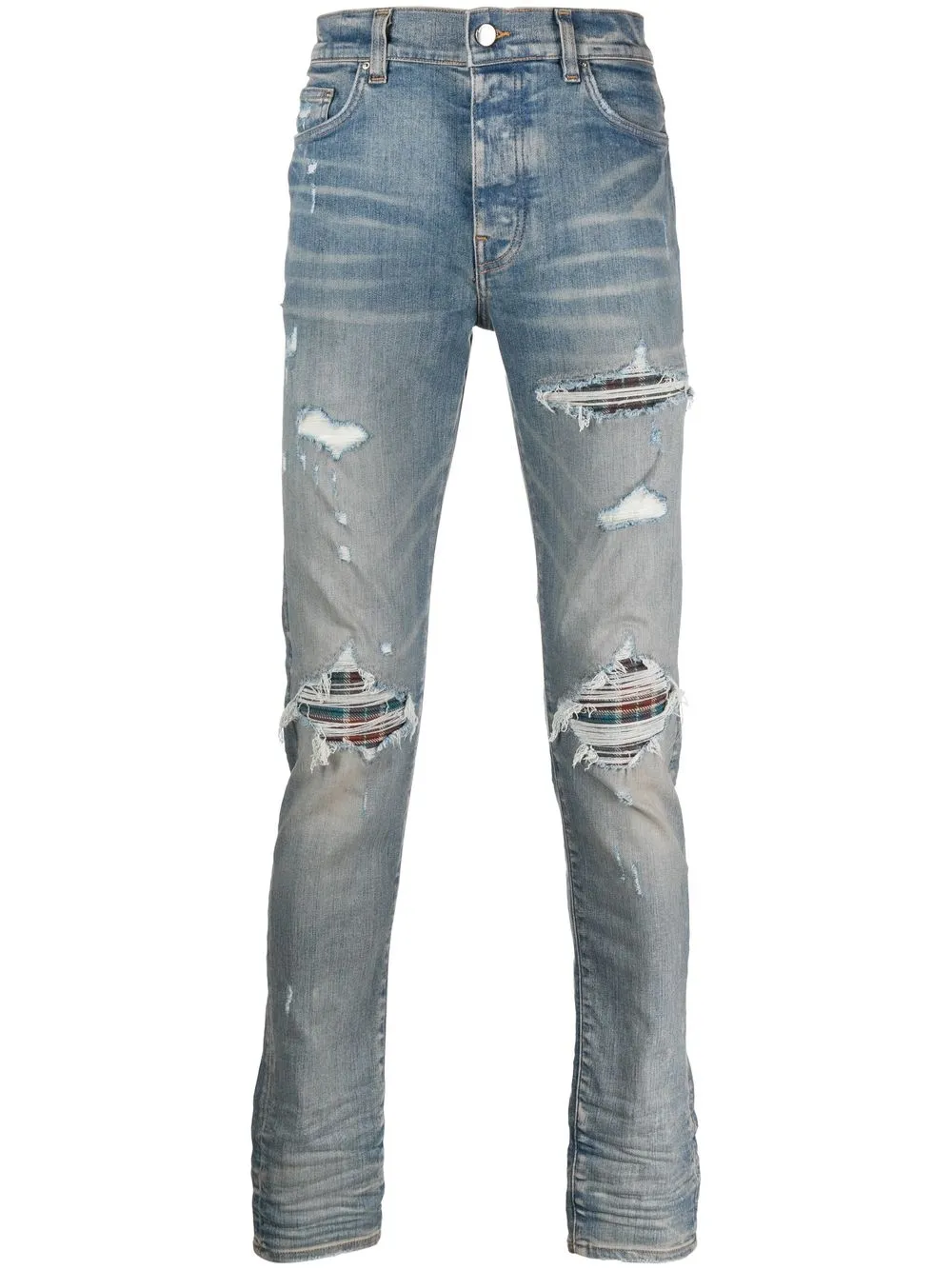 

AMIRI skinny jeans con efecto envejecido - Azul