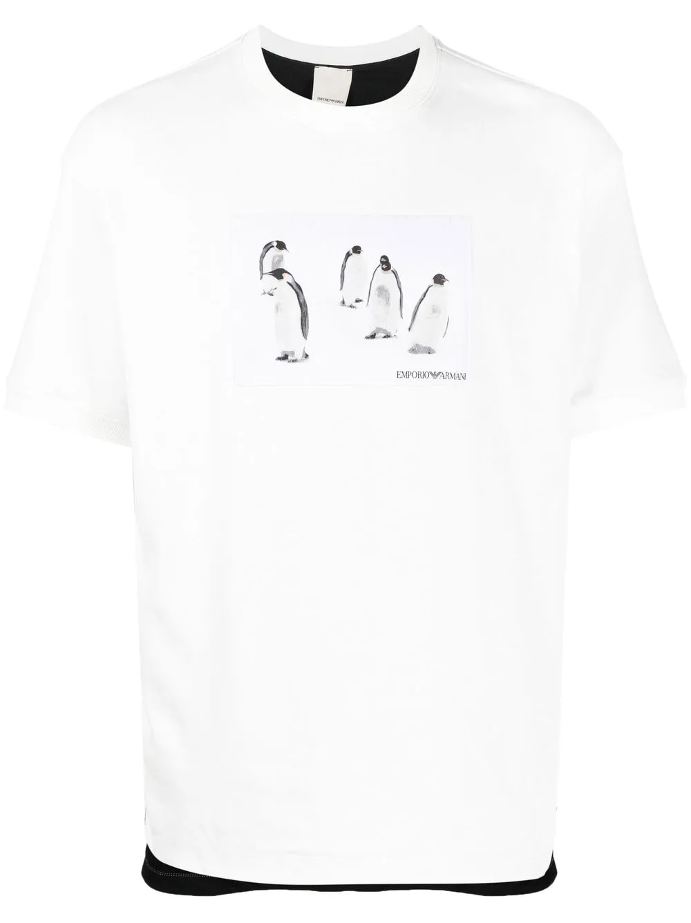 

Emporio Armani playera con estampado gráfico - Blanco