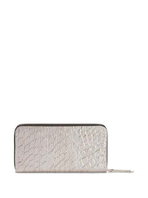 Charlotte croco-embossed wallet