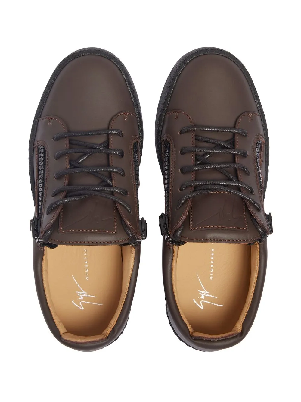 Giuseppe Zanotti Nicki Zip-detail Sneakers In Braun