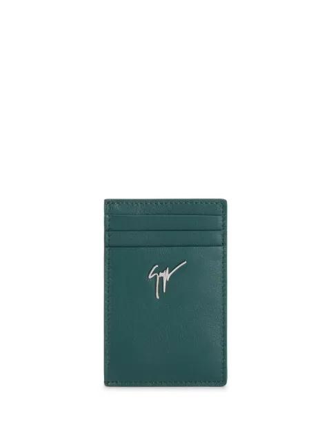 Albert logo-plaque cardholder