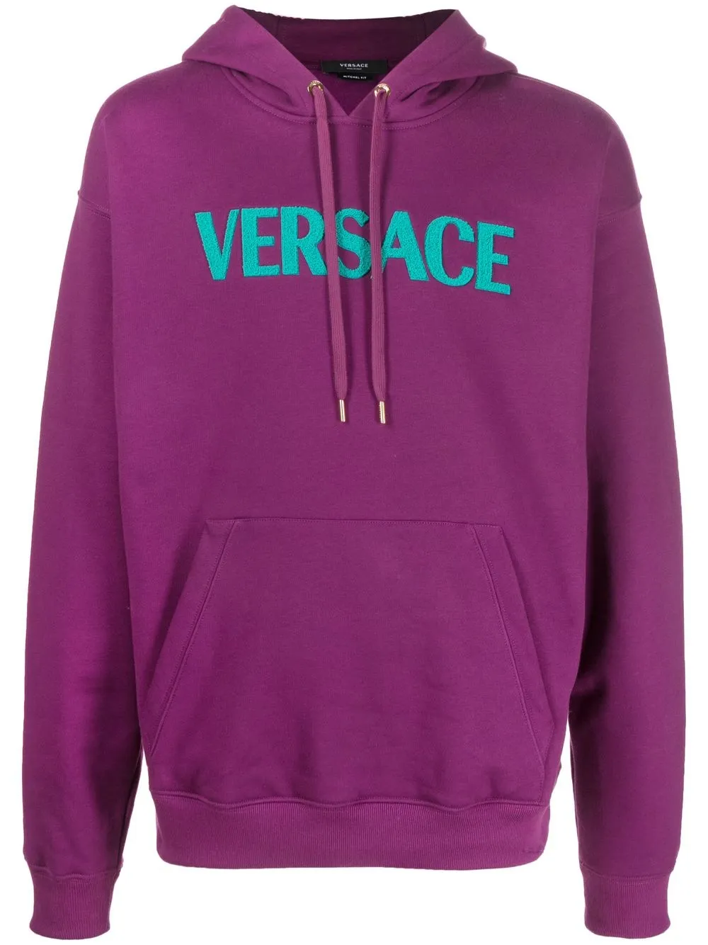

Versace hoodie con aplique del logo - Morado