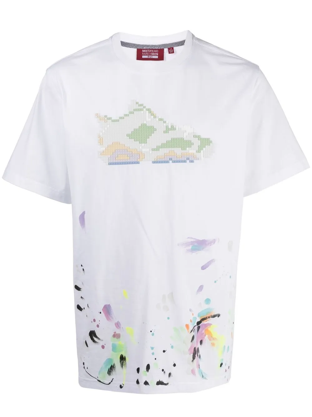 

Mostly Heard Rarely Seen 8-Bit playera Pastel J - Blanco