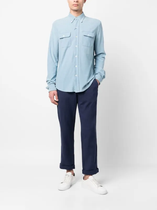 Polo Ralph Lauren Cropped Chino Trousers | Blue | FARFETCH