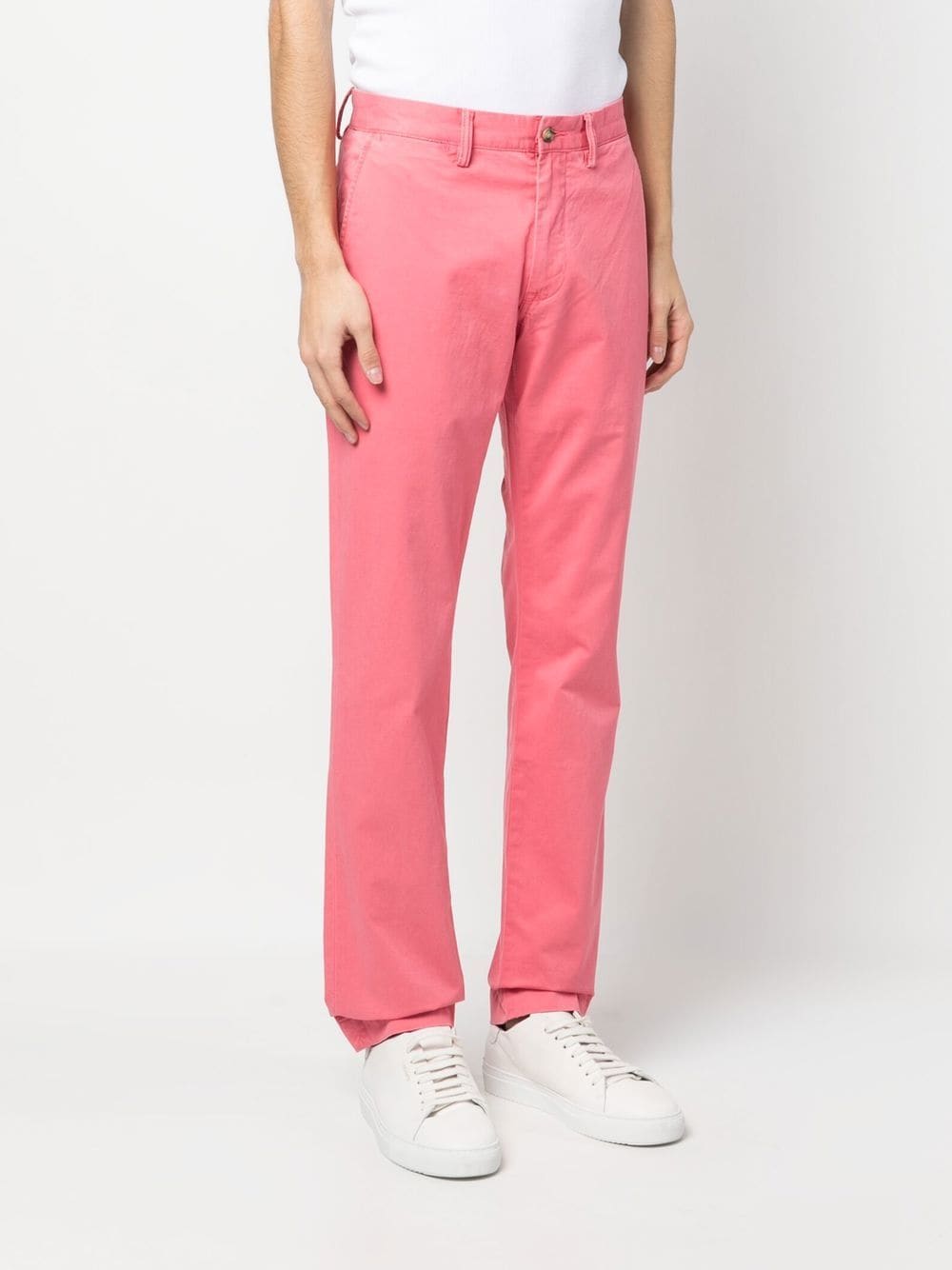 Shop Polo Ralph Lauren Stretch-cotton Trousers In Red