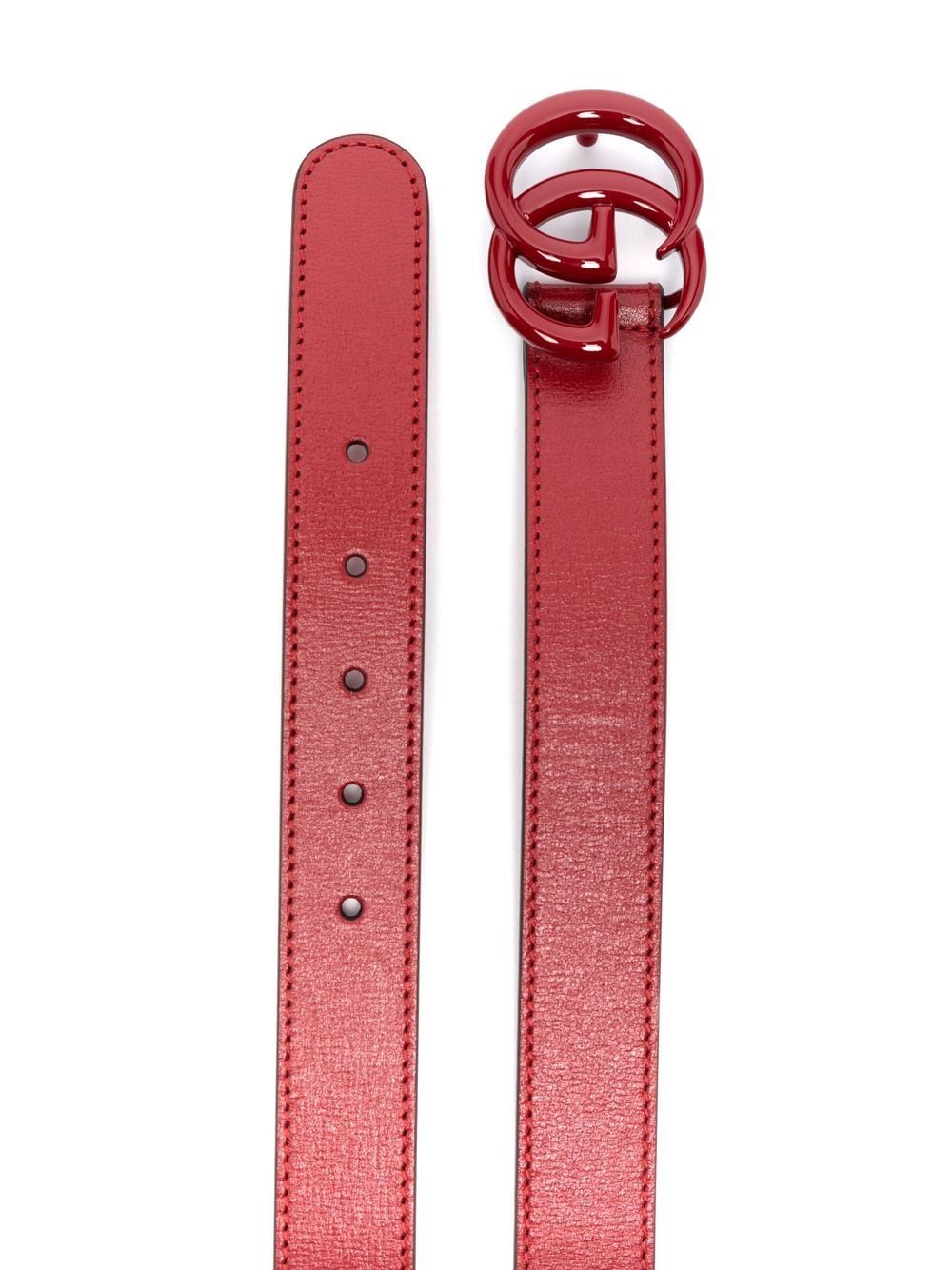Shop Gucci Gg Logo-buckle Belt In Red