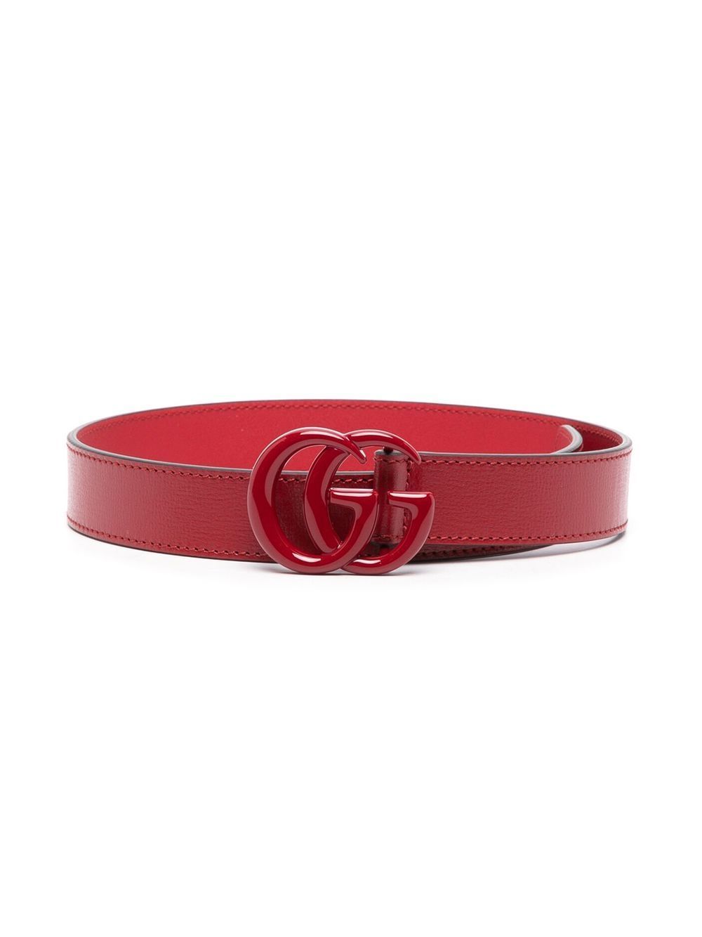 GUCCI DOUBLE G LEATHER BELT 