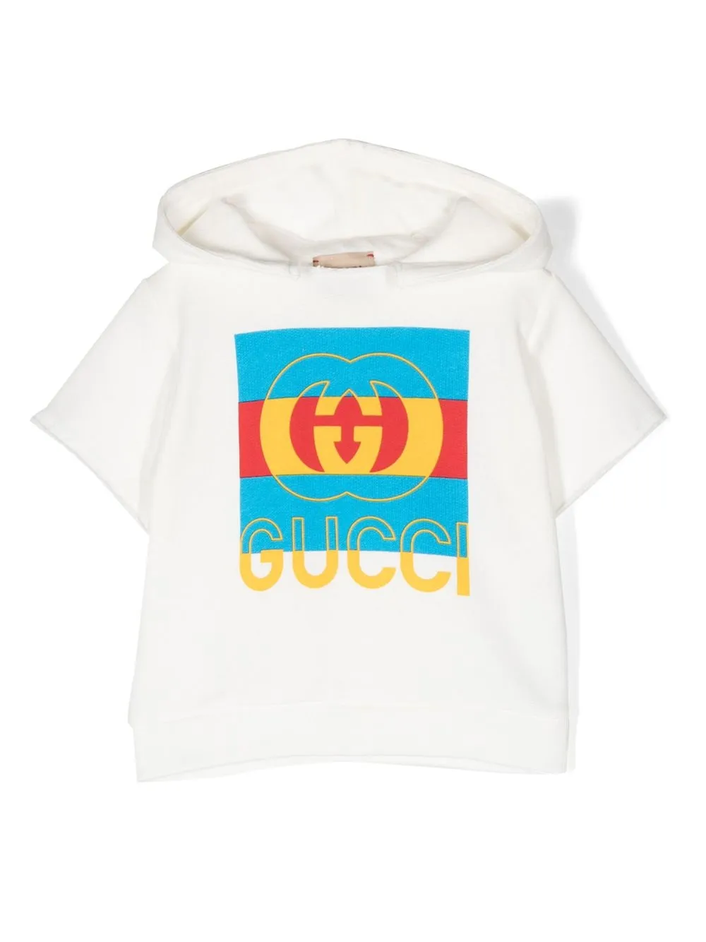 

Gucci Kids logo-print short-sleeve hoodie - White