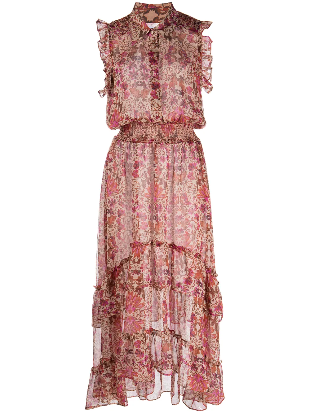 

Misa Los Angeles Editha Hibiscus-floral-print dress - Pink