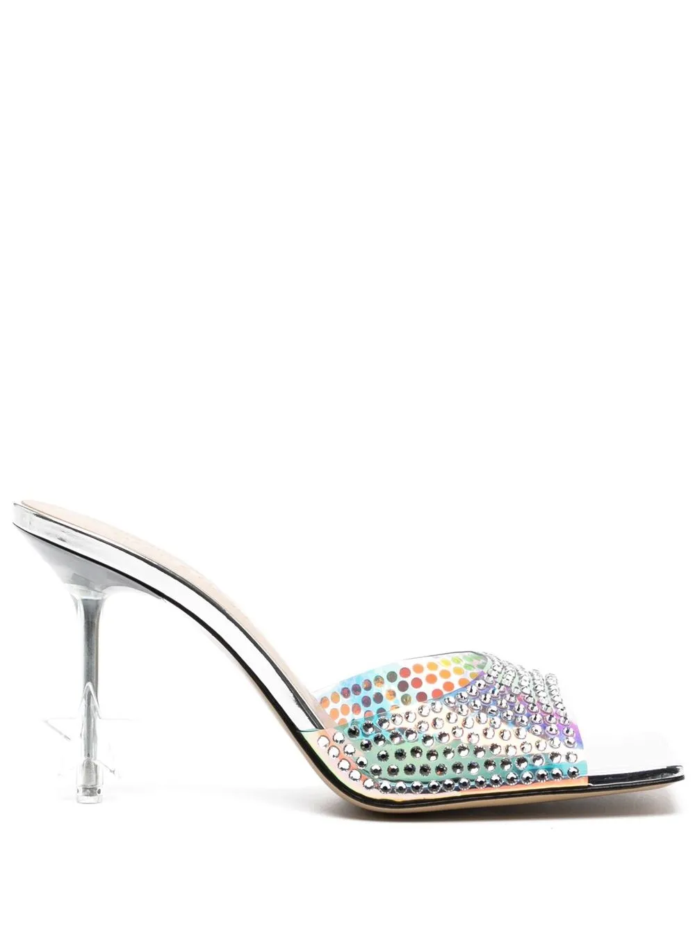 

MACH & MACH crystal-embellished star-heel sandals - Silver