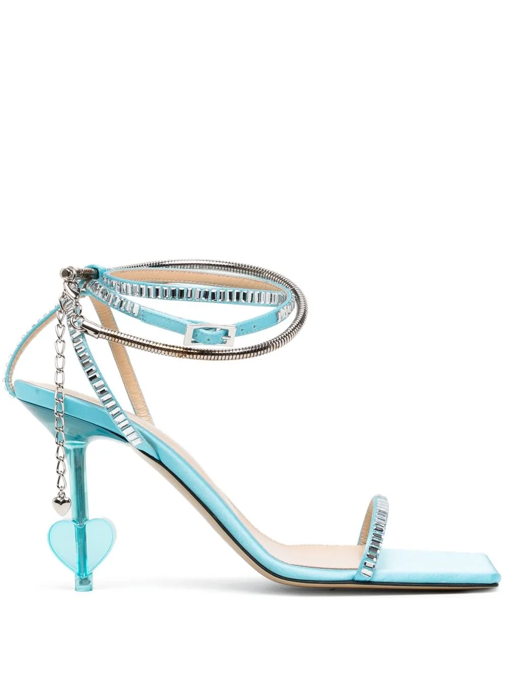 

MACH & MACH 85mm square-toe sandals - Blue