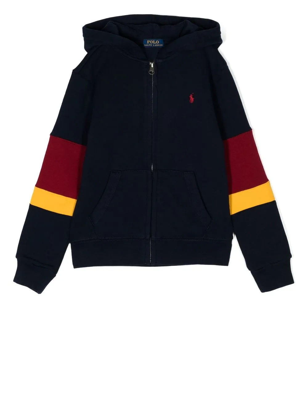 

Ralph Lauren Kids logo-embroidered zipped hoodie - Blue