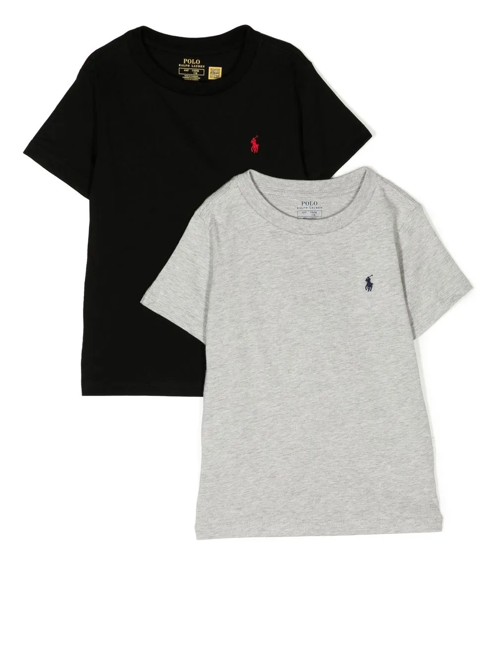 

Ralph Lauren Kids pack de tres playeras con cuello redondo - Negro