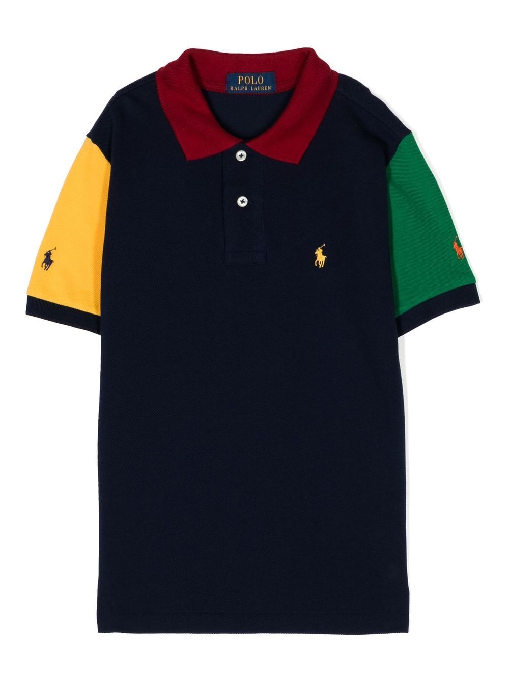 

Ralph Lauren Kids playera tipo polo con diseño color block - Azul