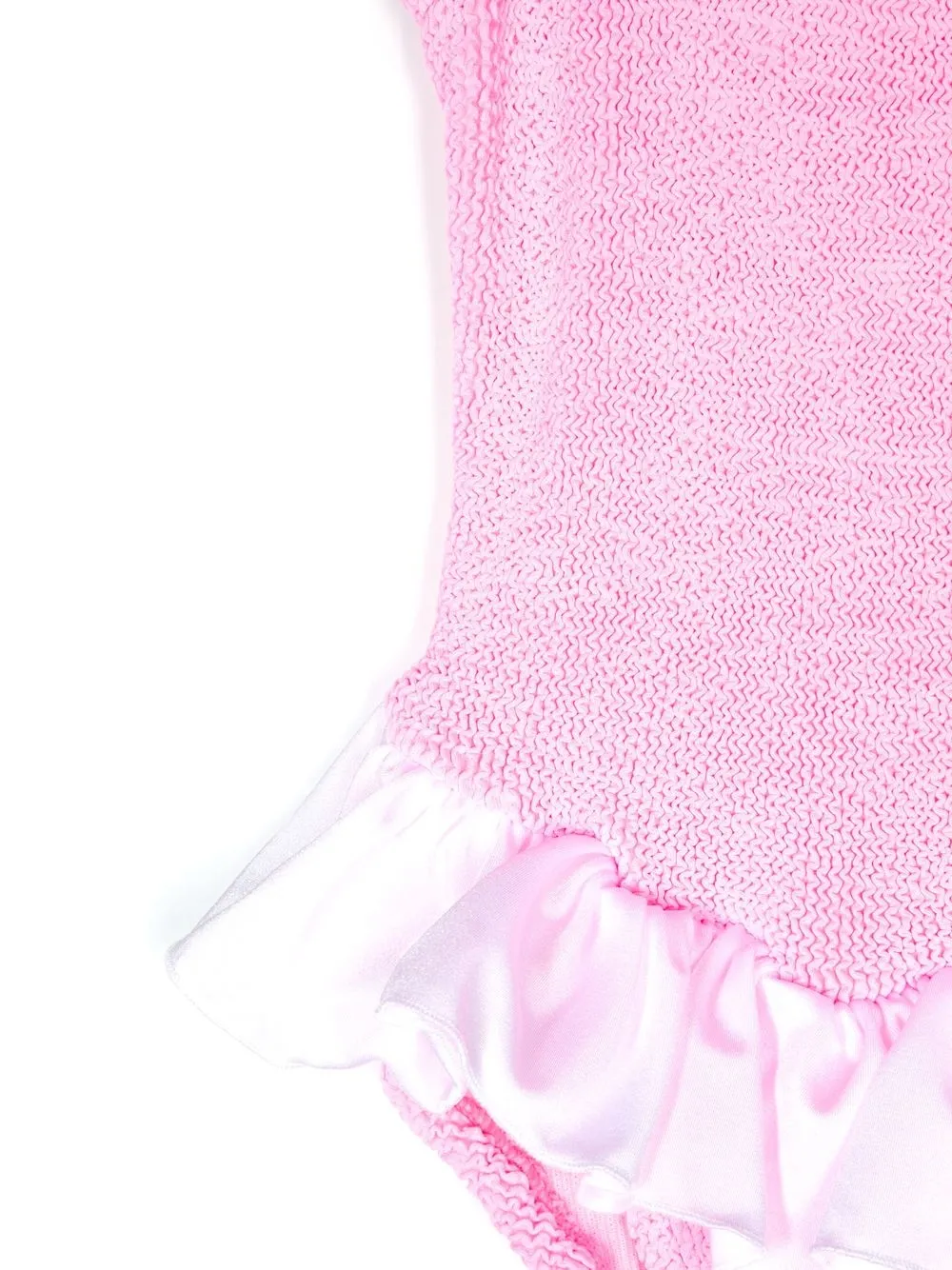  Hunza G Kids Denise Ruffled Swimsuit - Pink 