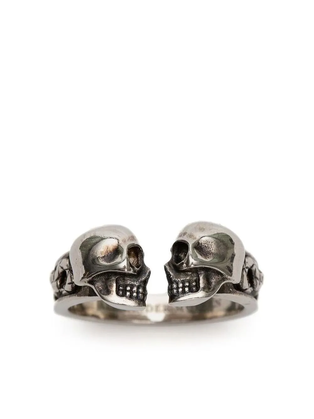 

Alexander McQueen twin skull ring - Silver