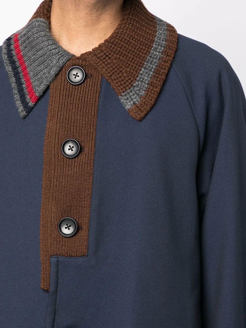 Kolor knitted-collar Oversize Coat - Farfetch
