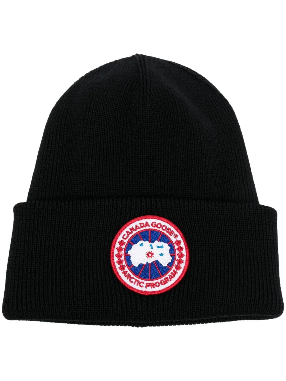 

Canada Goose gorro tejido con parche del logo - Negro