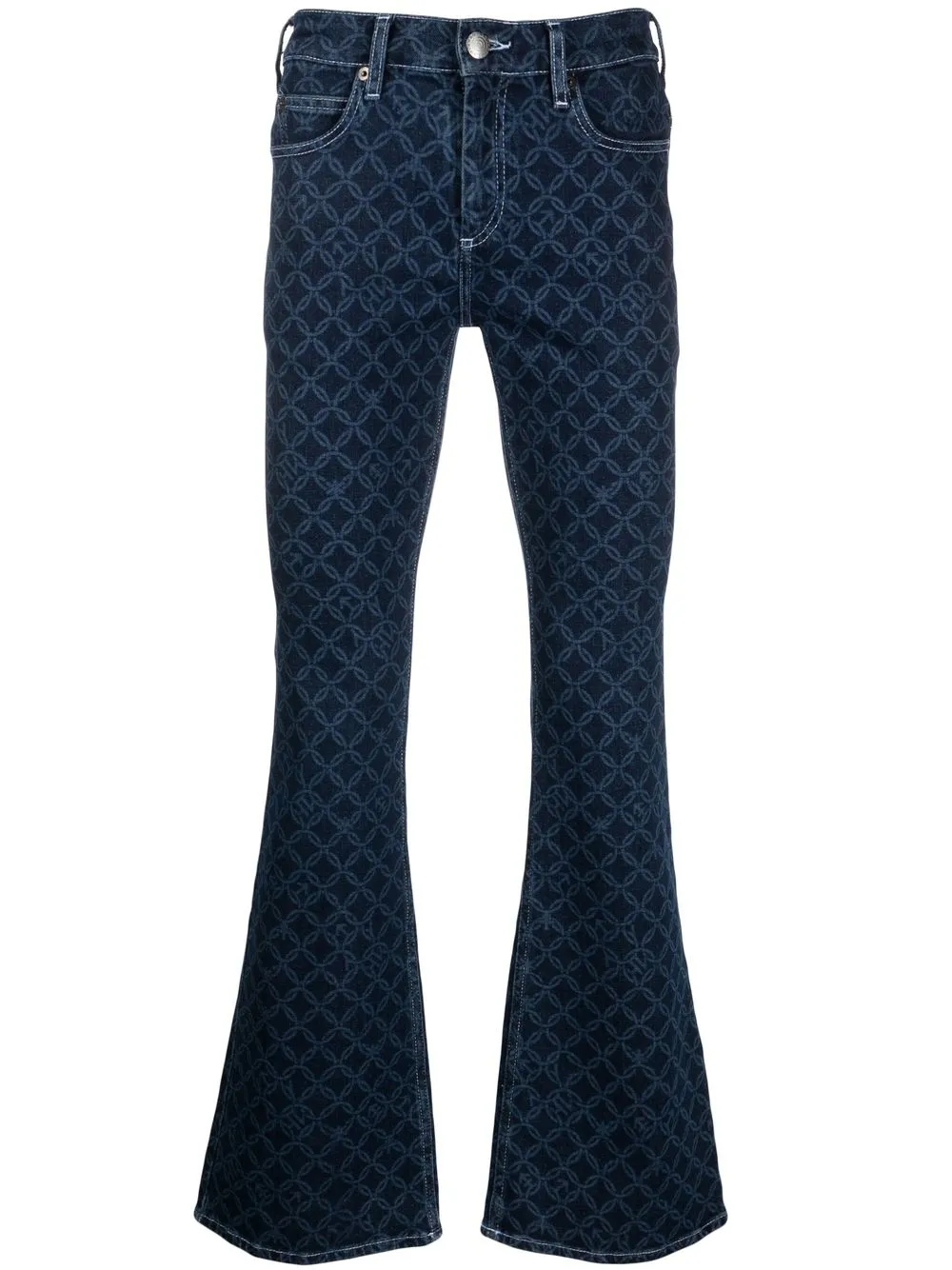 

Charles Jeffrey Loverboy jeans bootcut con estampado Etchen - Azul
