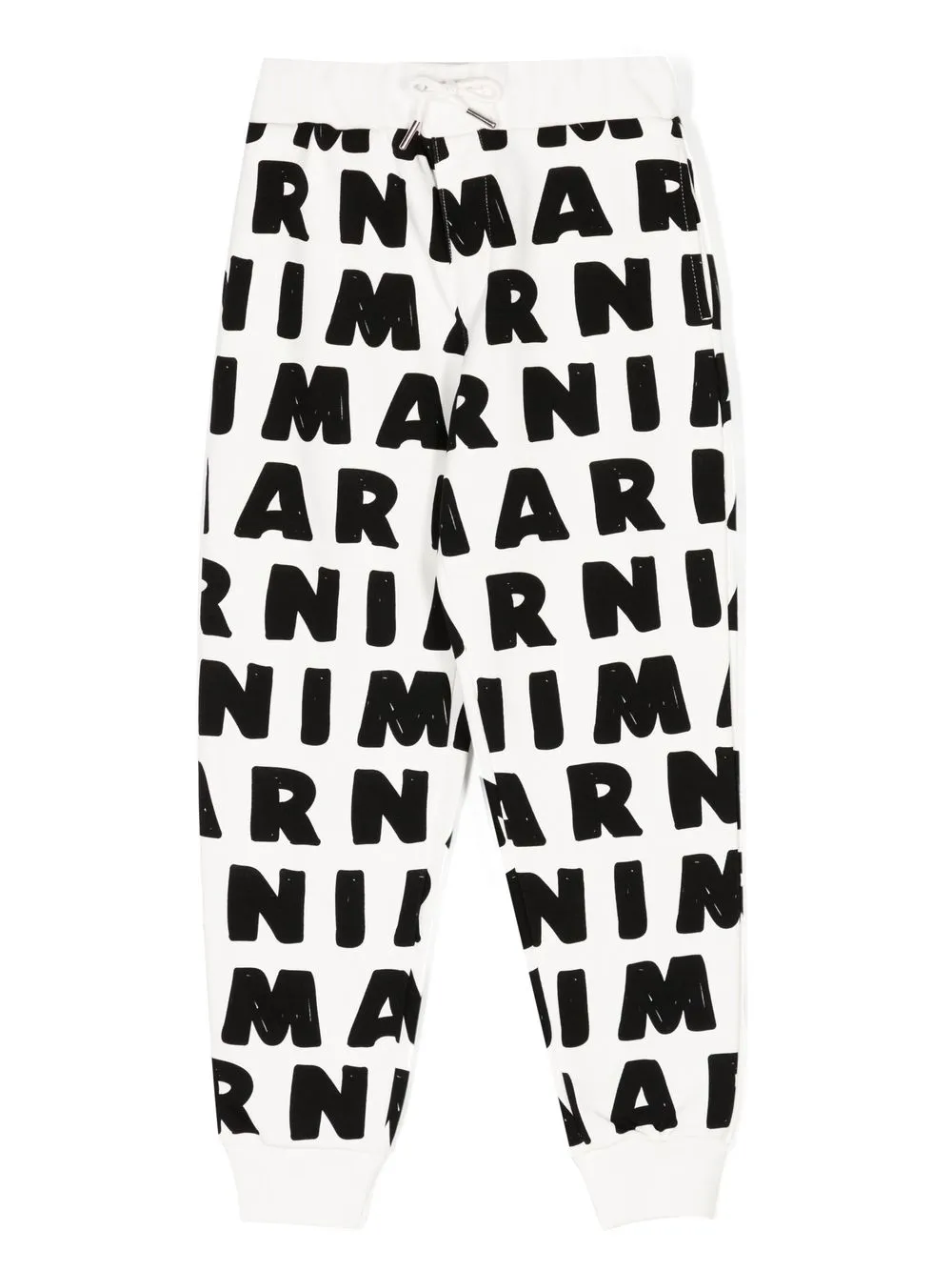 

Marni Kids pants tapered con logo estampado - Blanco