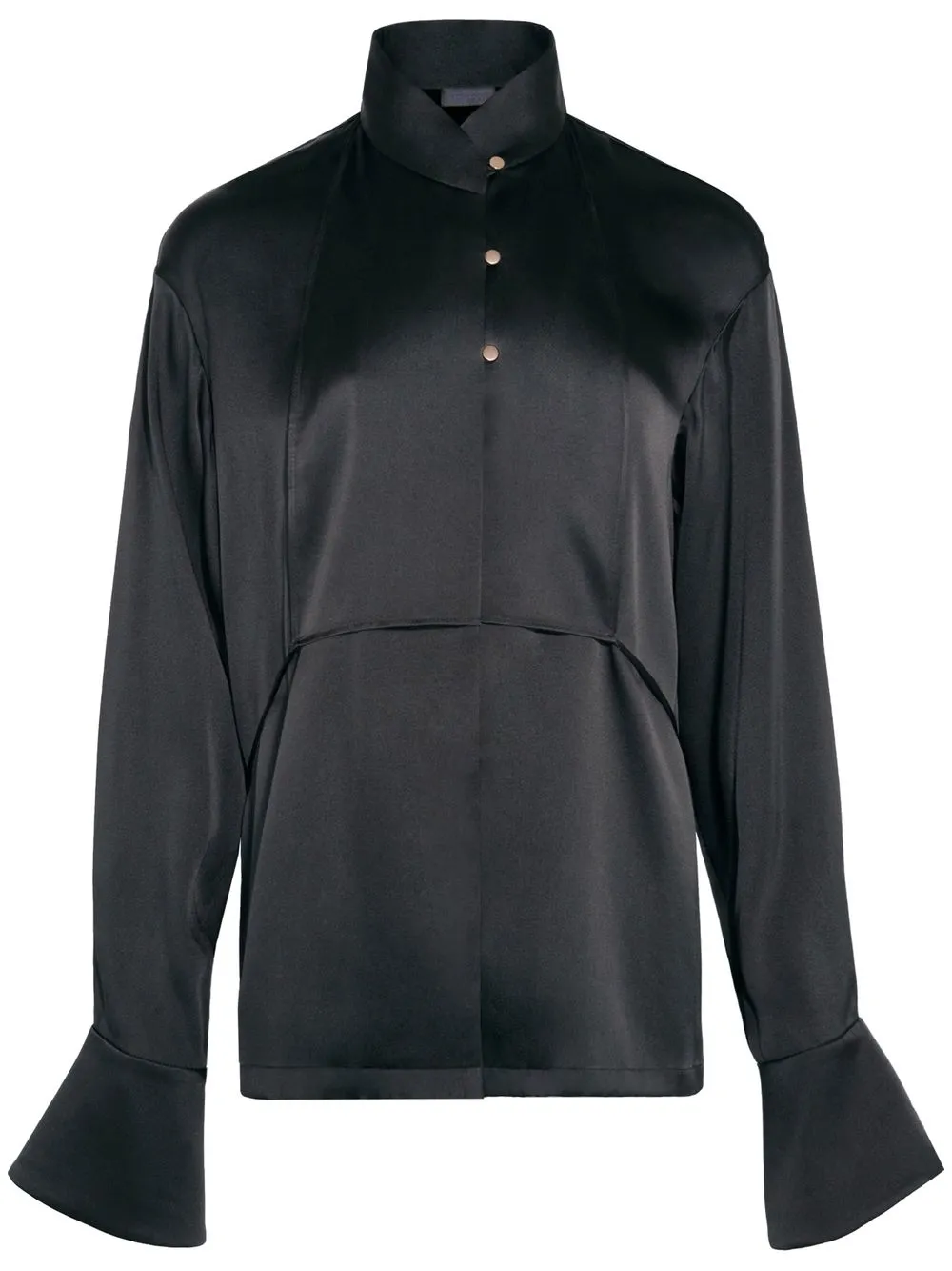 

Shanghai Tang blusa con cuello alzado - Negro