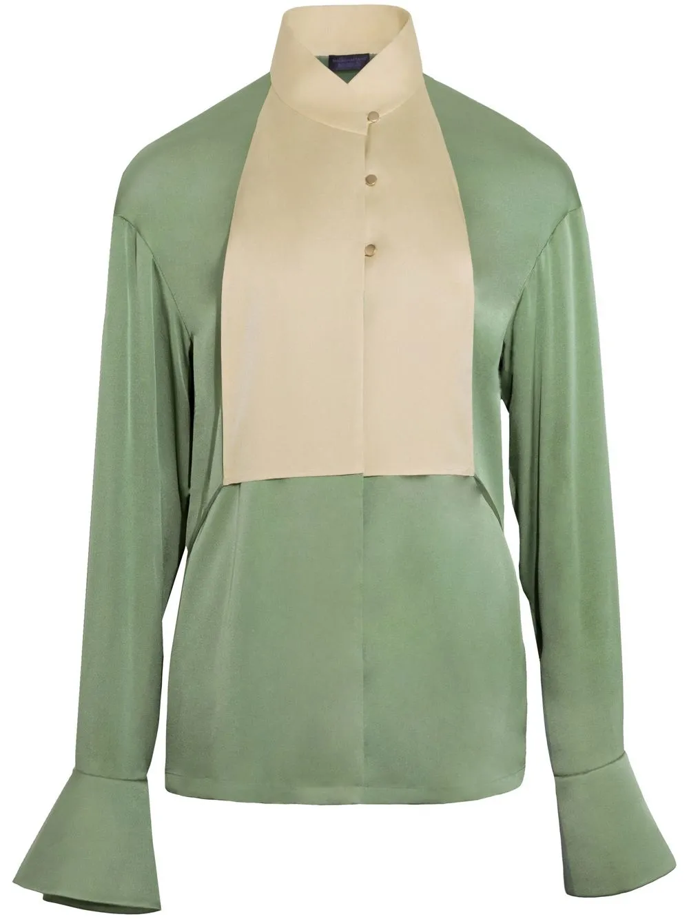 

Shanghai Tang blusa con cuello alzado - Verde