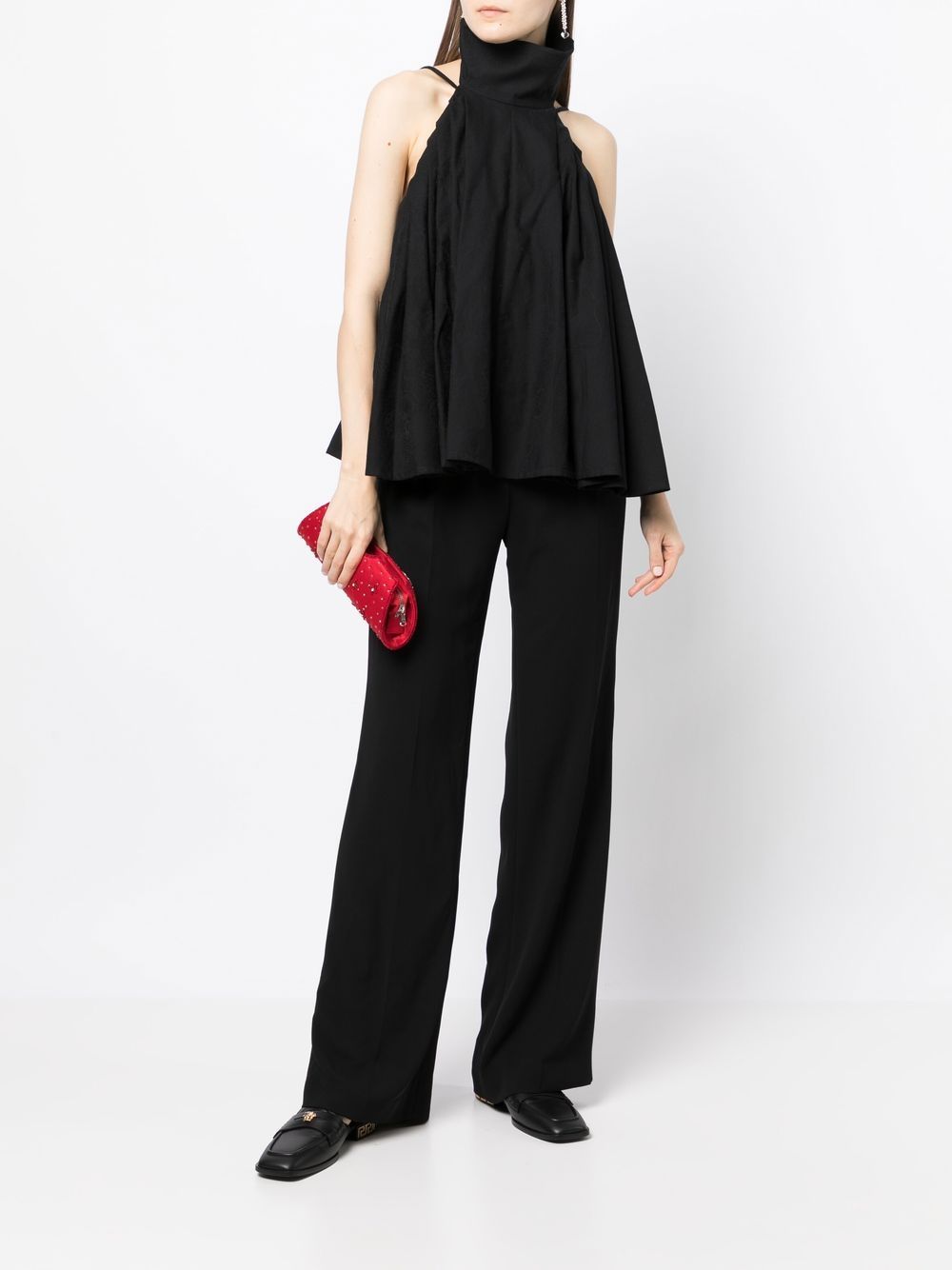 Shanghai Tang Halternek blouse - Zwart