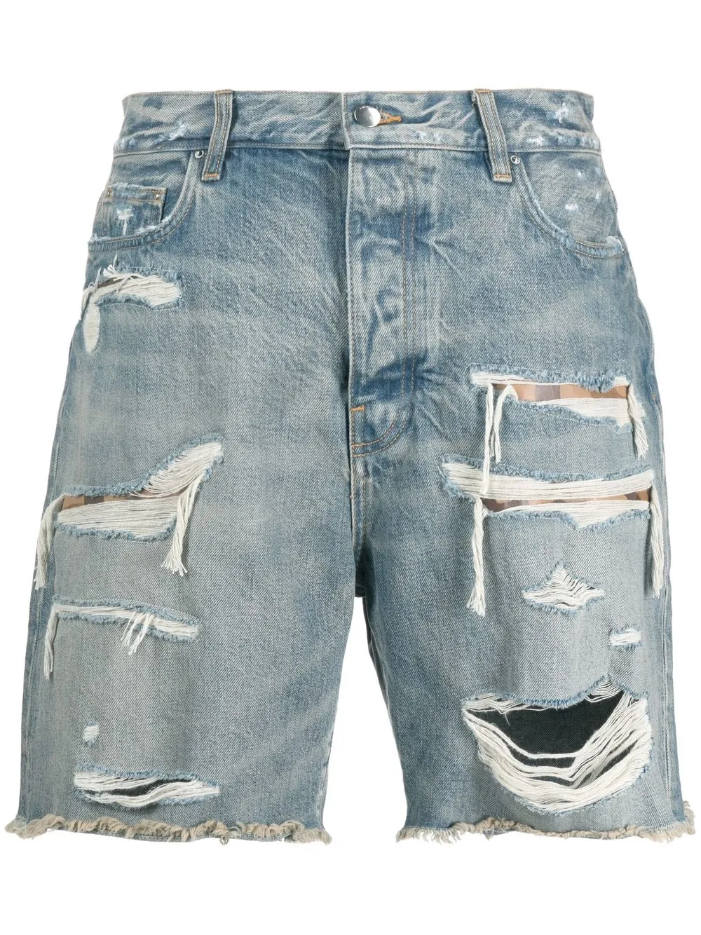 

AMIRI shorts de mezclilla con efecto envejecido - Azul
