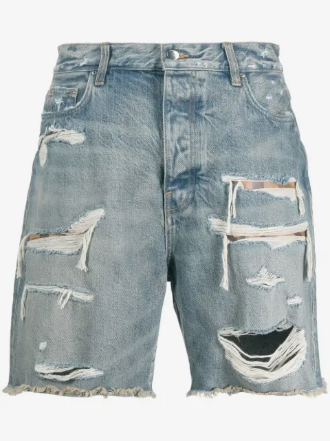 AMIRI shorts de mezclilla con efecto envejecido