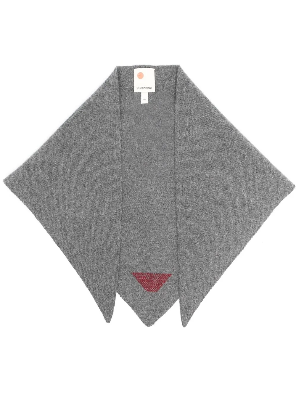 

Emporio Armani mascada con logo bordado - Gris