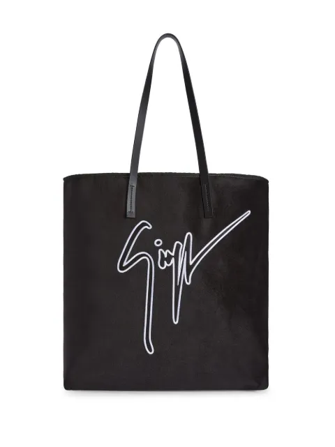 Giuseppe Zanotti embroidered-logo shoulder bag