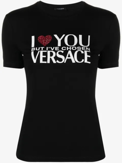 Versace slogan-print T-shirt