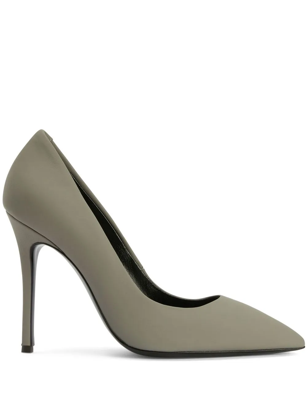 

Giuseppe Zanotti Lucrezia point-toe leather pumps - Grey