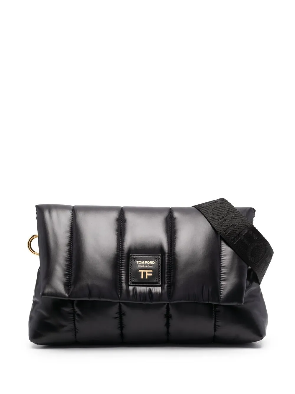 

TOM FORD bolsa de hombro capitonada con parche del logo - Negro