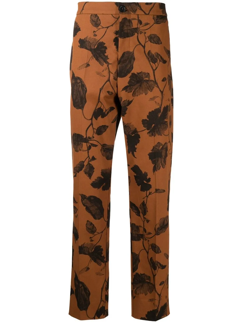 

Erdem pantalones rectos con estampado floral - Marrón