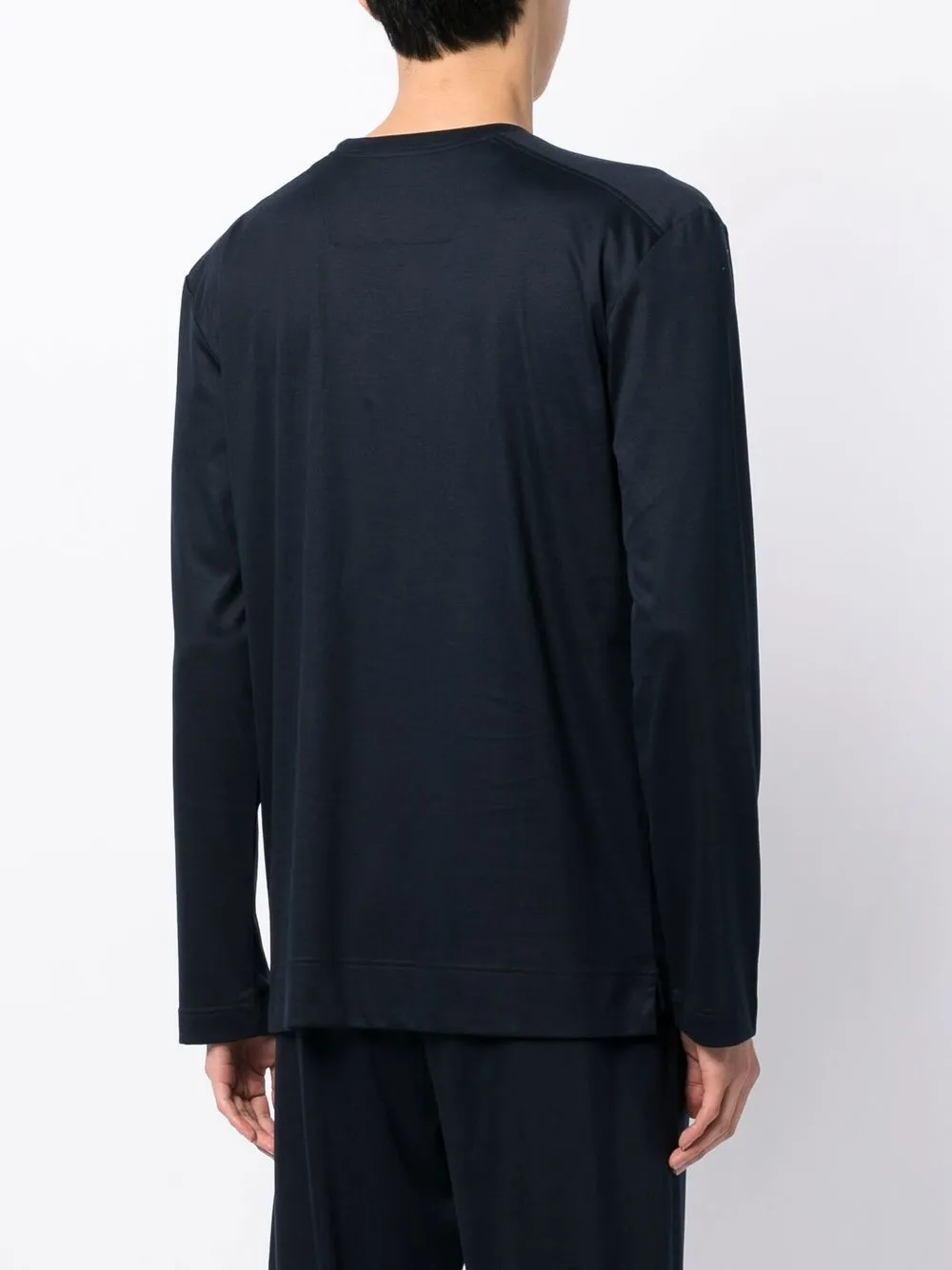 Zimmerli Modern Lounge Long-sleeve T-shirt In Blue