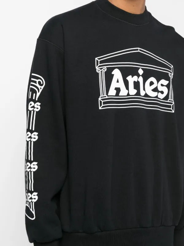 Aries logo-print long-sleeve Top | Black | FARFETCH ID