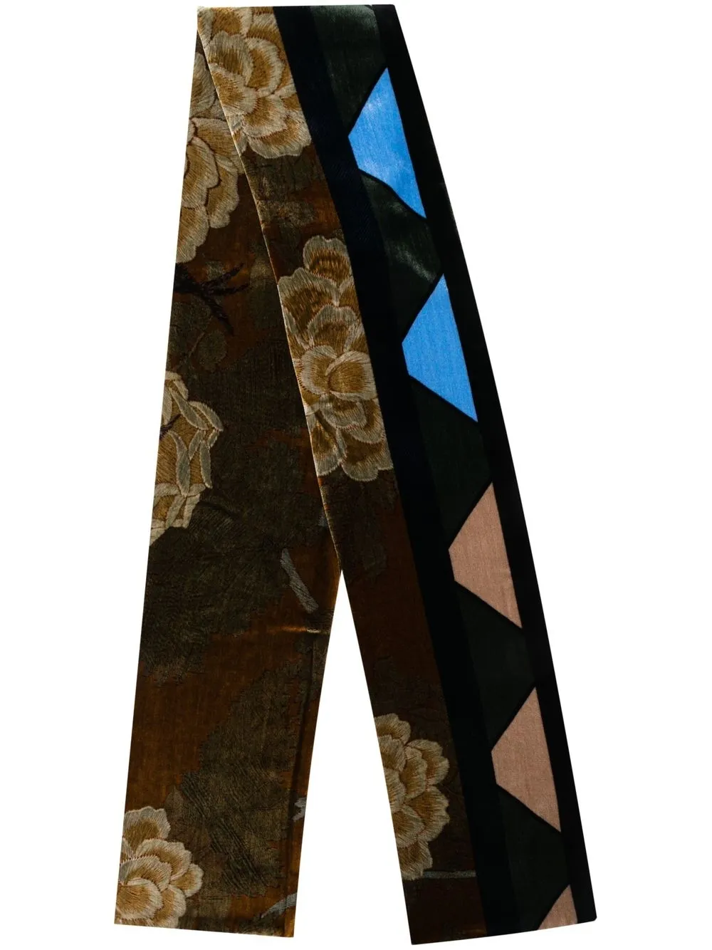 

Pierre-Louis Mascia Mascia mixed-pattern scarf - Brown