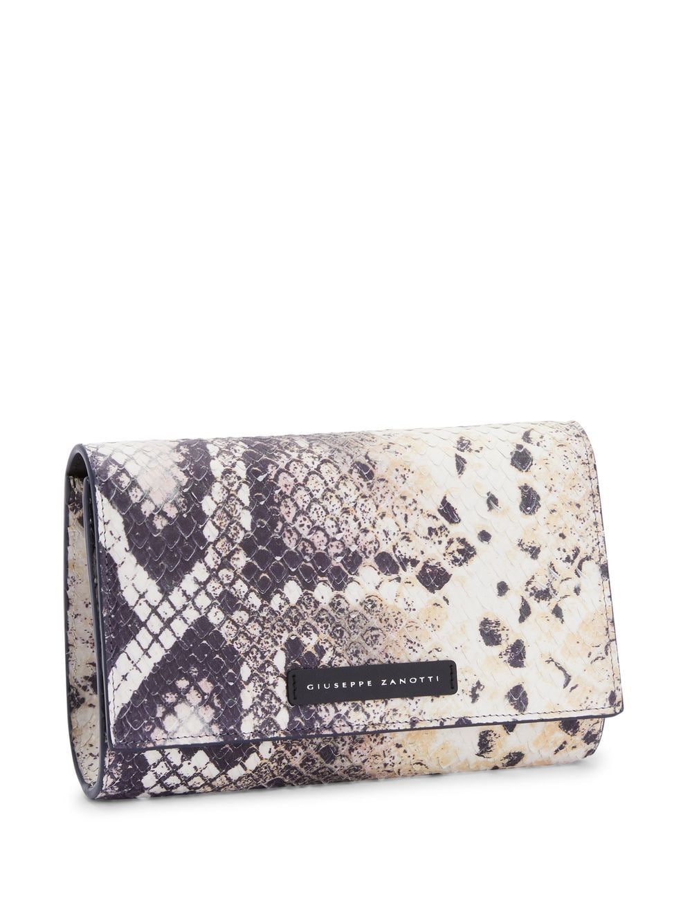 Shop Giuseppe Zanotti Ulyana Python-print Clutch Bag In Rosa