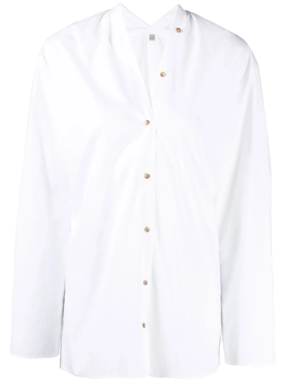 

Totême long-line poplin shirt - White