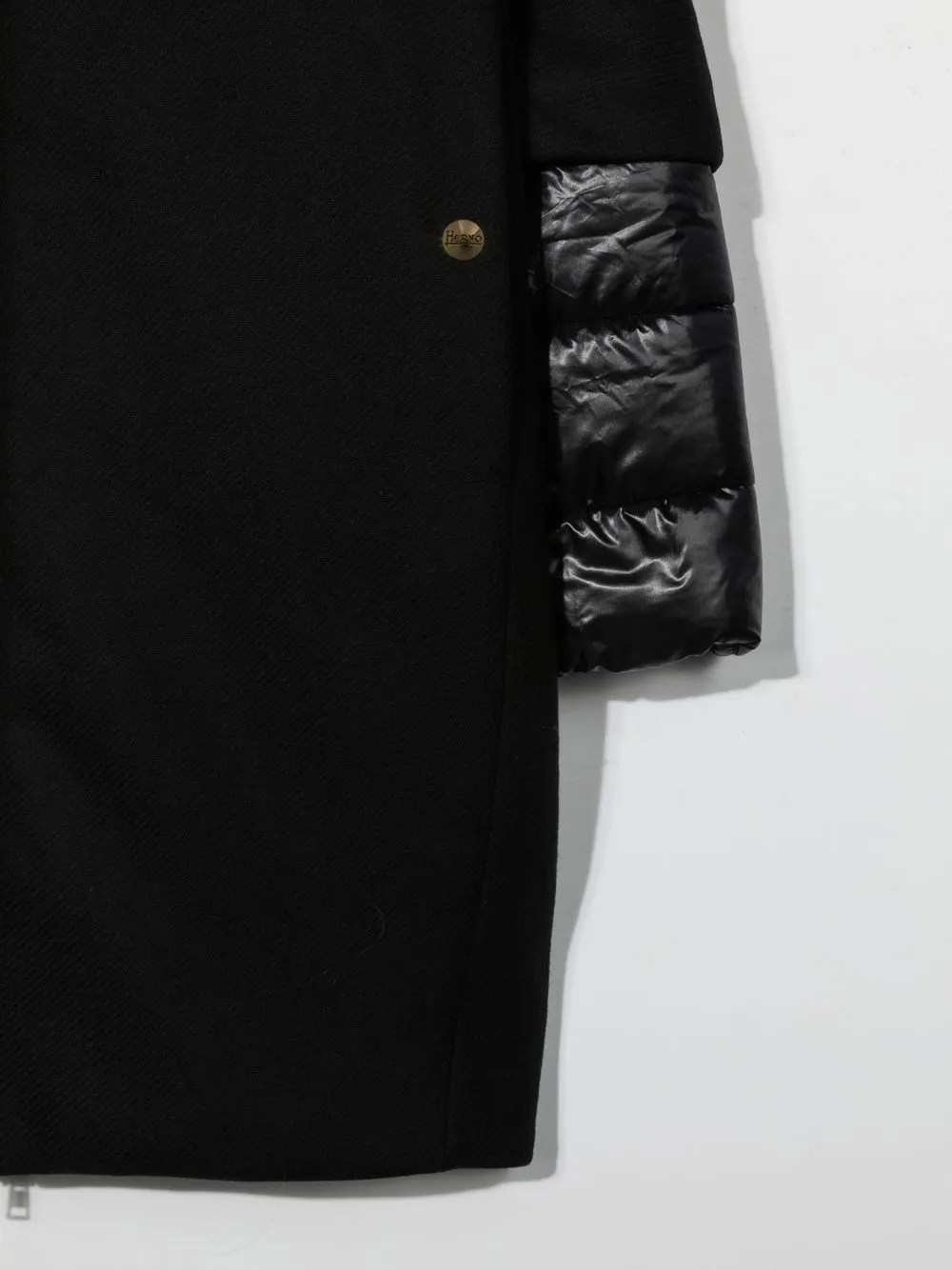 Herno Layered Hooded Padded Coat In 黑色