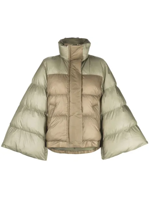 sacai bell sleeves puffer jacket