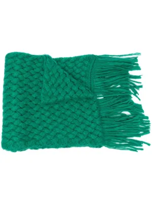 Sciarpa con frange Farfetch Accessori Sciarpe Verde 
