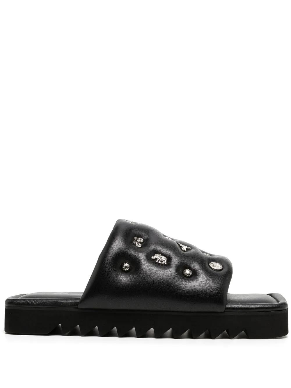 

Toga Virilis charm square-toe sandals - Black