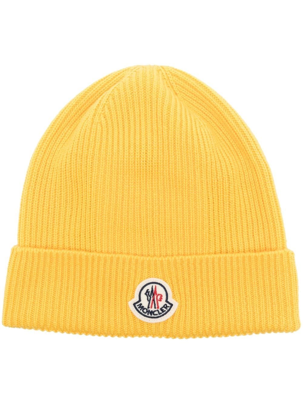 Moncler logo-patch Beanie - Neutrals