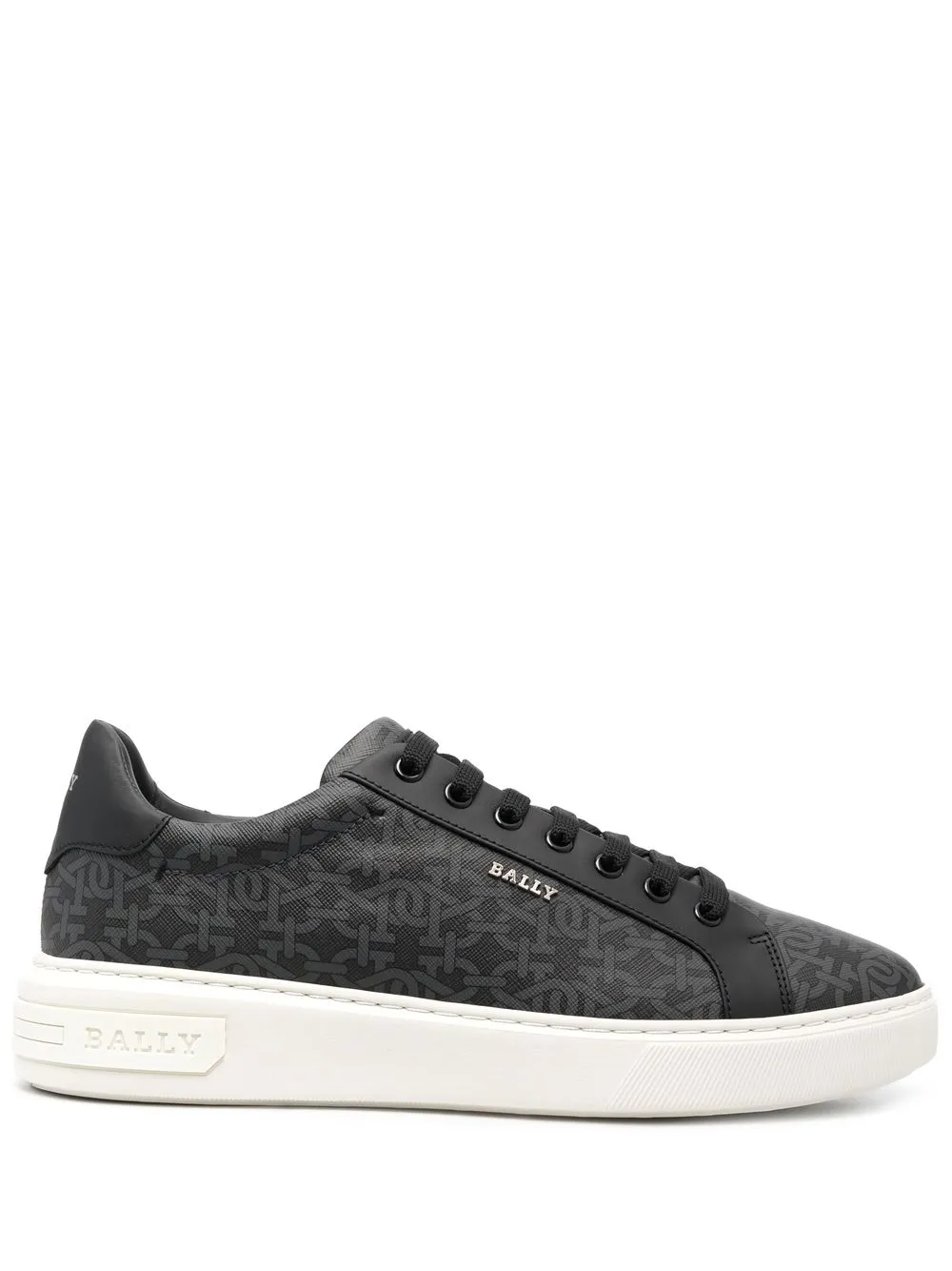 

Bally tenis bajos con monograma estampado - Negro