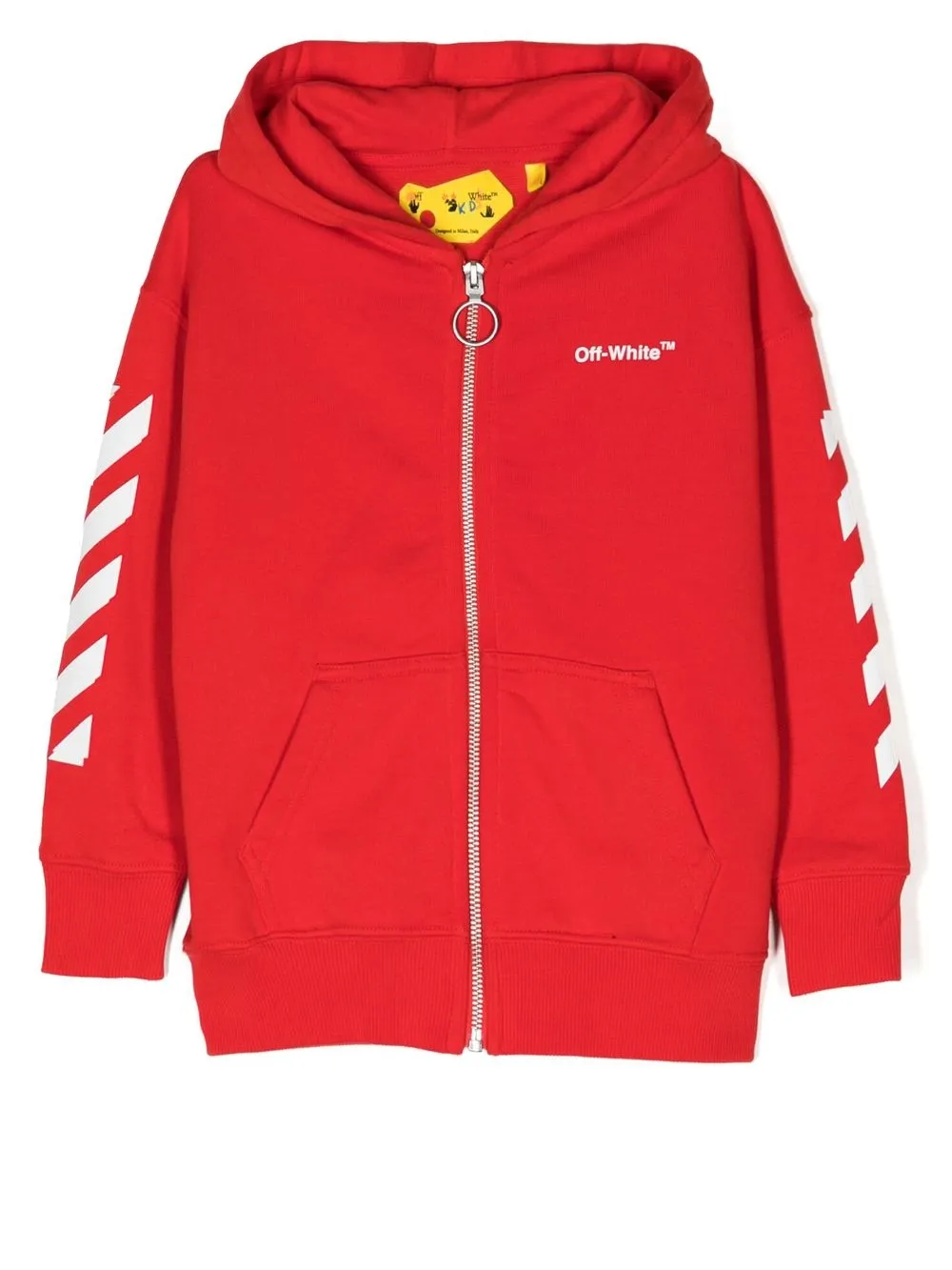 

Off-White Kids Diag-stripe Arrows-print hoodie - Grey