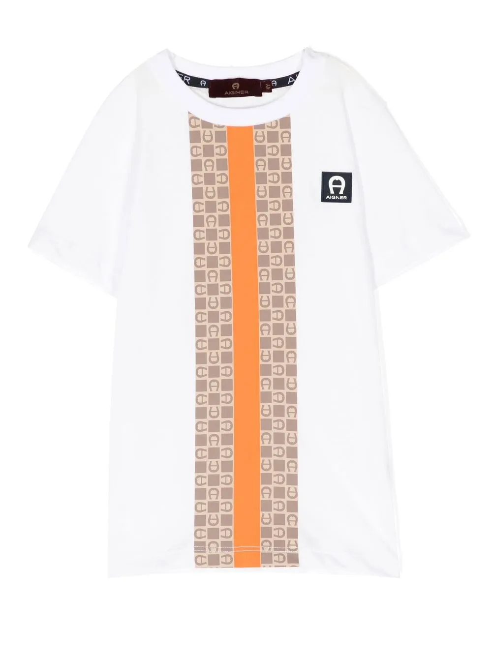 

Aigner Kids playera con logo estampado - Blanco